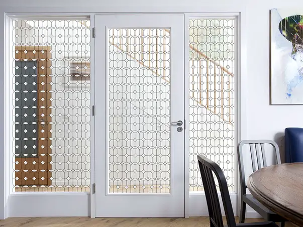 folie geam autoadeziva folina transparent cu model eclectic s02