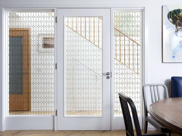 folie geam autoadeziva folina transparent cu model eclectic s04