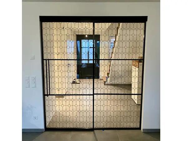 folie geam autoadeziva folina transparent cu model eclectic s05