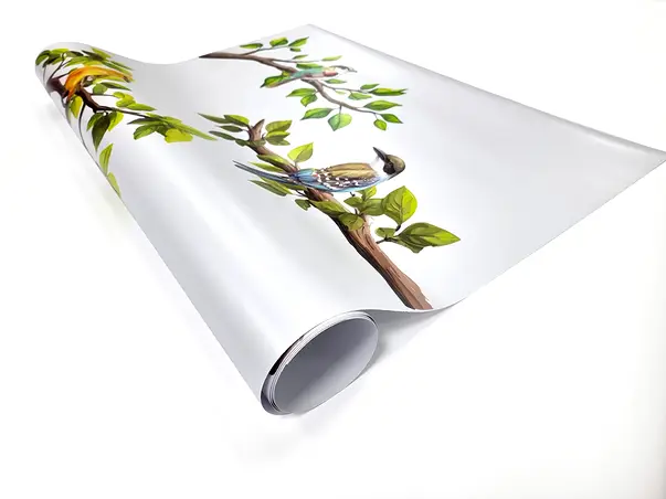 folie geam autoadeziva model crengi si pasari buzunnew sablare tip bordura 50x200cm s05