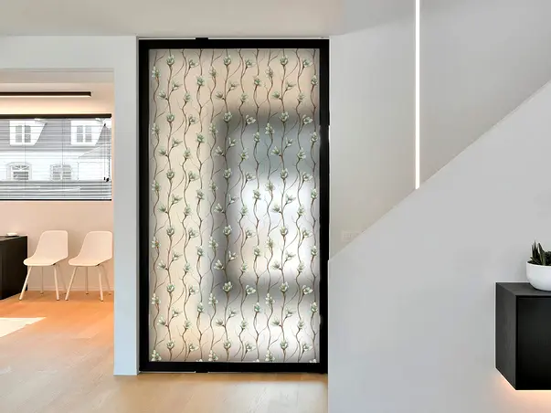 folie geam autoadeziva model floare verde flori verzi fgf195 s2