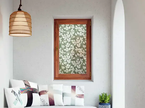 folie geam autoadeziva model frunze verzi si flori fgf162 s3