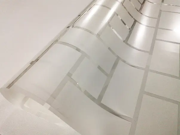 folie geam autoadeziva model geometric alb 2