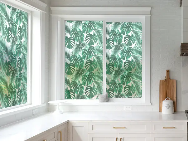 folie geam autoadeziva model palmas tropical fruinze verzi fgf72 s1