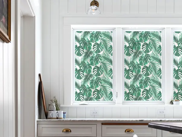 folie geam autoadeziva model palmas tropical fruinze verzi fgf72 s2