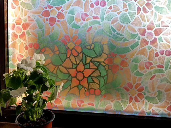 folie geam autoadeziva vitraliu colorat julie
