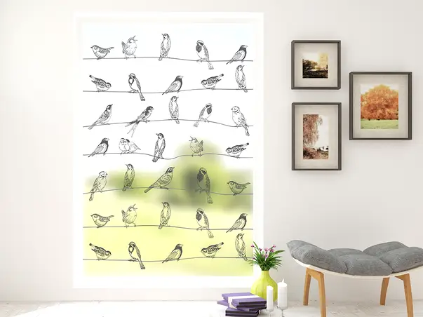 folie geam autoadeziva vrabii pe fir birdy fgf121 s3