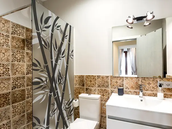 folie geam cabina de dus sablare cu model bambus rola 100x210cm s03