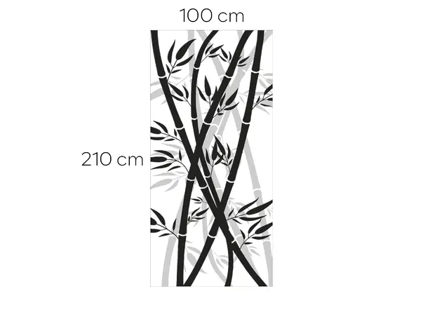 folie geam cabina de dus sablare cu model bambus rola 100x210cm s06