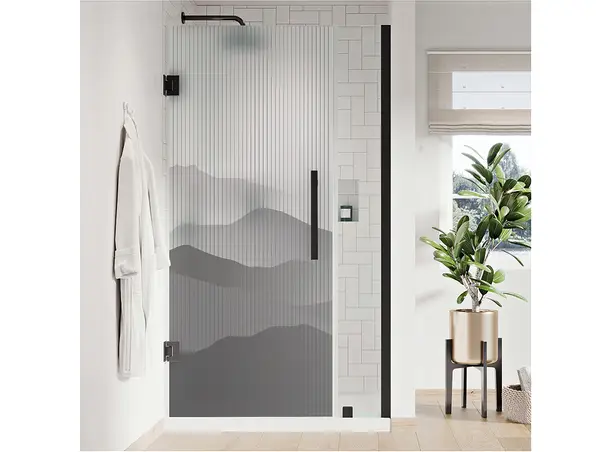 folie geam cabina de dus sablare cu model dealuri zen rola 100x210cm s02