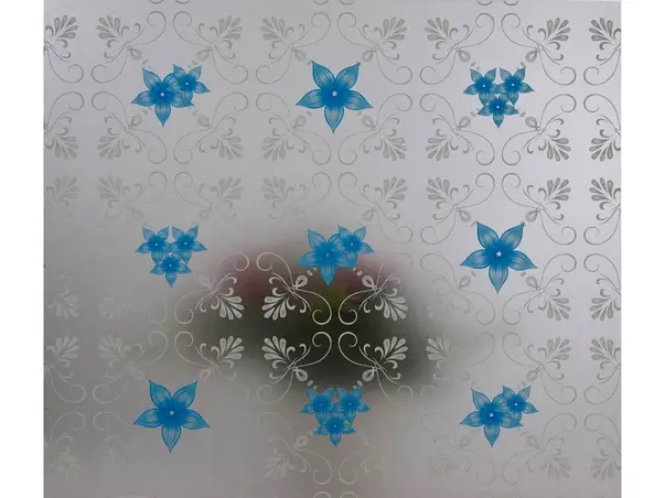 folie geam decorativa autoadeziva flori albastre folina wd 9556