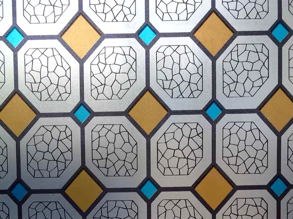 folie geam decorativa vitraliu portocaliu