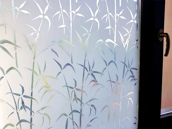 folie geam electrostatica bamboo dcfix model crengi bambus 90 150 cm