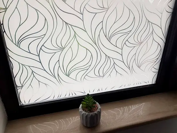 folie geam electrostatica dungi mari albe