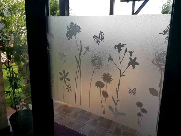 folie geam electrostatica flori individuale