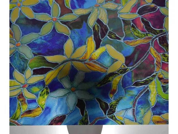 folie geam electrostatica vitraliu albastru