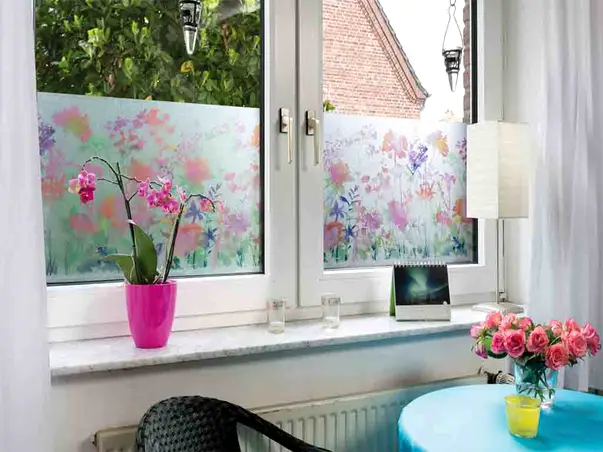 folie geam flori colorate miraflores