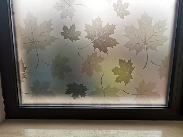 folie geam model frunze gri hana