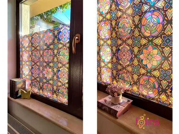 folie geam sablare decorativa vitraliu