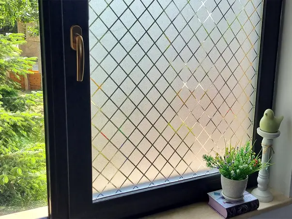 folie geam sablare romburi translucide