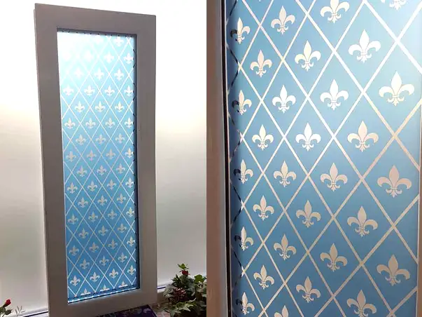 folie geam sablat albastra Nino