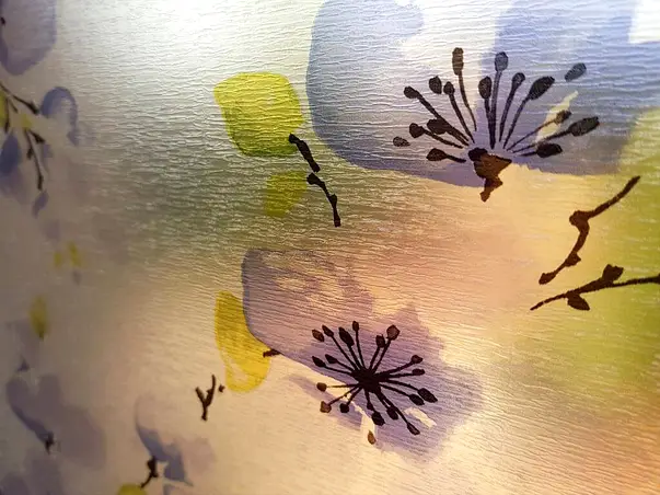 folie geam termopan flori albastre ume