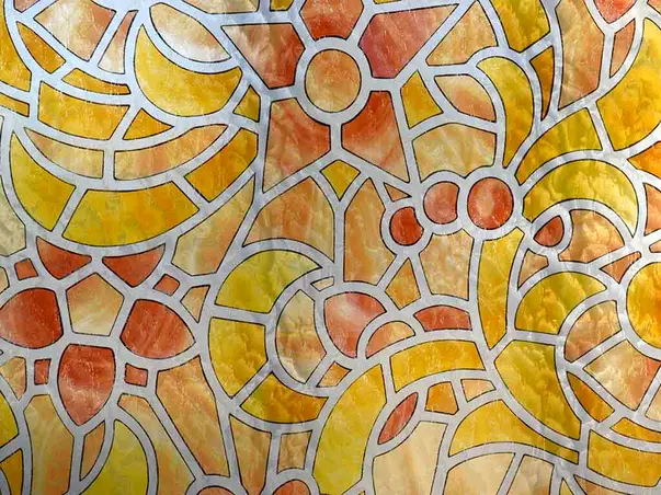 folie geam vitraliu galben