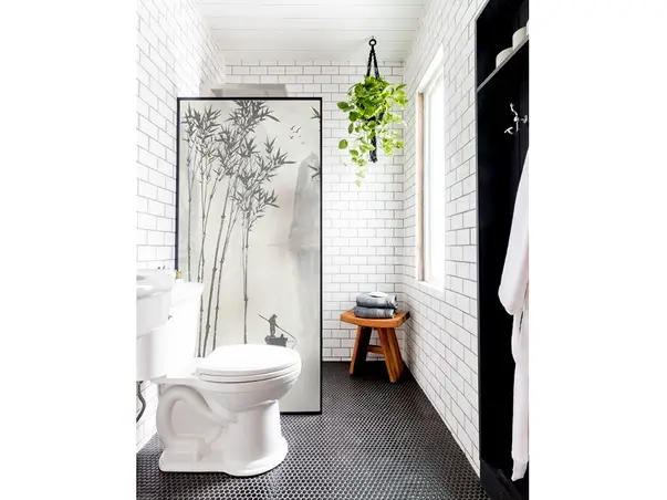 folie gema cabina dus folina sablare cu model peisaj asiatic rola 100x210 cm s02