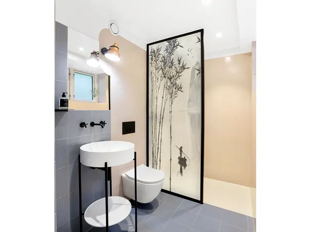 folie gema cabina dus folina sablare cu model peisaj asiatic rola 100x210 cm s03