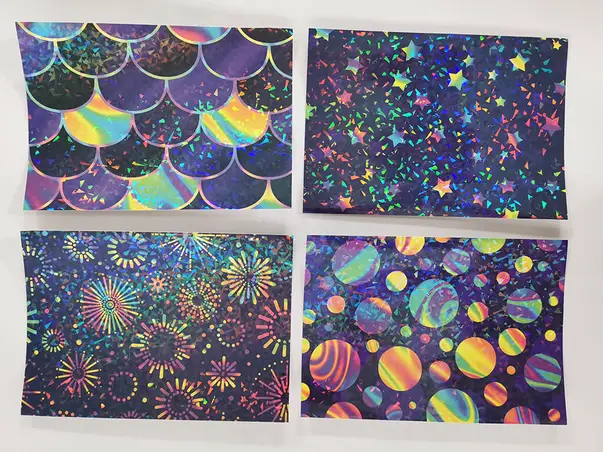 folie holografica decorativa set coli a4 folina