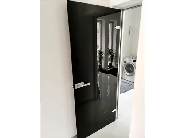 folie neagra pentru usa din sticla