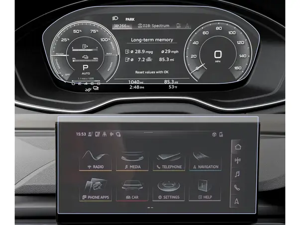 folie pentru afisaj ceasuri si consola centrala audi q5 1