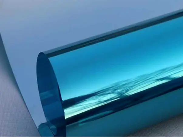 folie protectie solara albastra interior