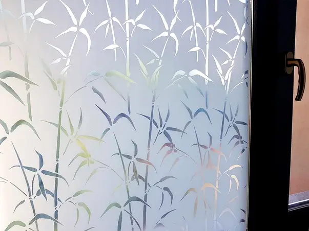 folie sablare alba model bambus