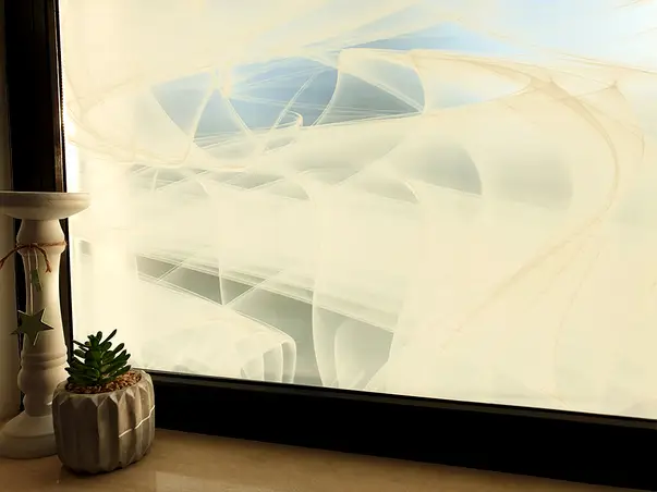 folie sablare cu model alb murano