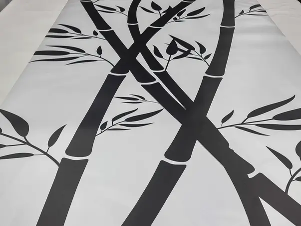 folie sablare cu model crengi bambus folina pentru usi din sticla rola de 100x210 cm 2