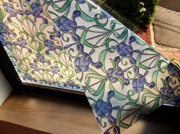 folie sablare flori albastre minster