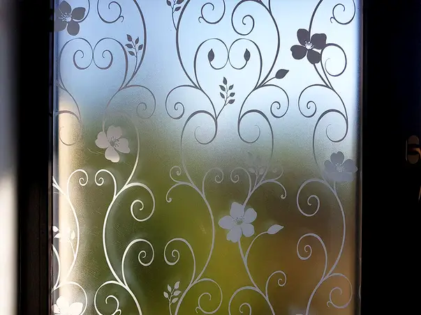 folie sablare geam blanca