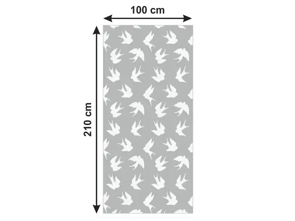 folie sablare geam cu model pasari