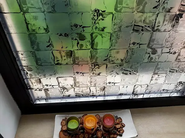 folie sablare geam decorativa gri