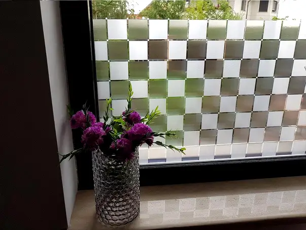 folie sablare geam patrate silver