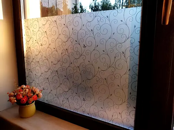 folie sablare geam termopan model elegant negru sonia