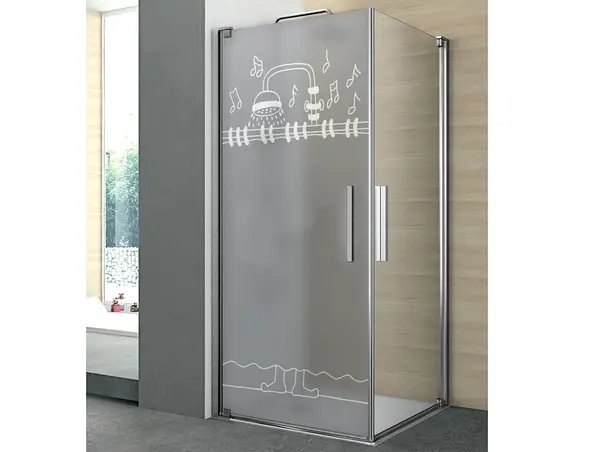 folie sablare gri pentru cabina dus 