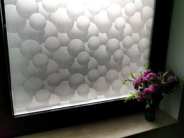 folie sablare model cercuri gri bubble 120 cm