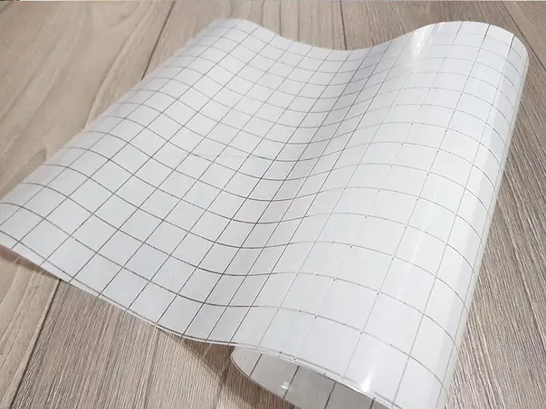 folie sablare partitii patrate albe 2 cm