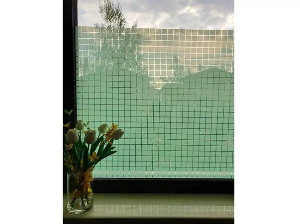 folie sablare patrate verzi