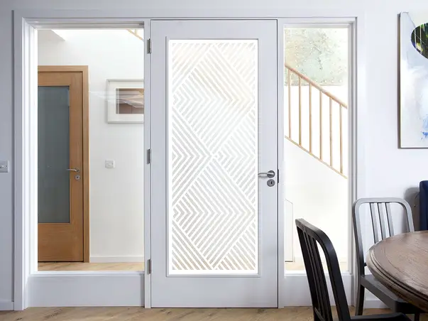 folie sablare usa folina model geometric romburi linii rola 100 210 cm s4