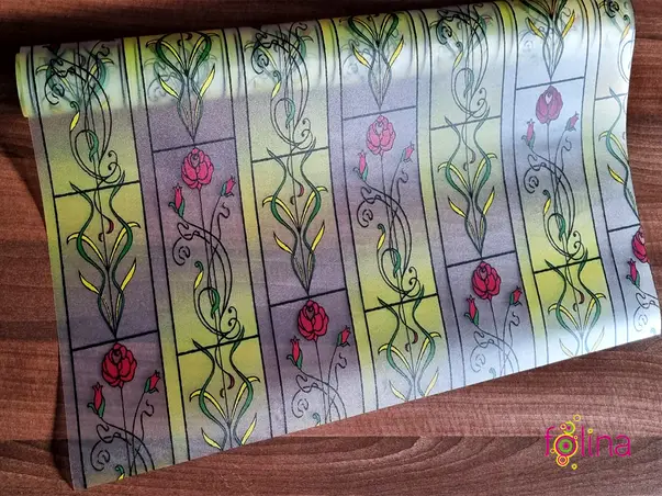 folie sablare vitraliu colorat