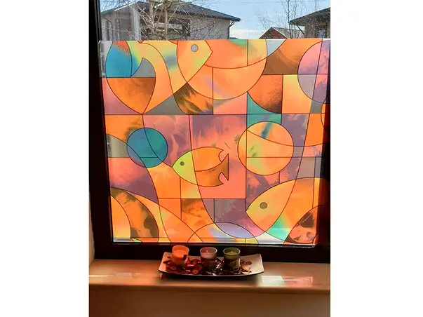 folie sablare vitraliu colorat barcelona