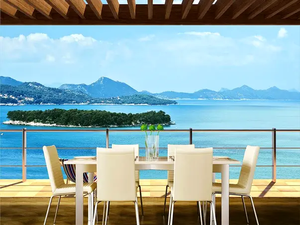 fototapet 3d sea view dimex peisaj marin 375 250 cm